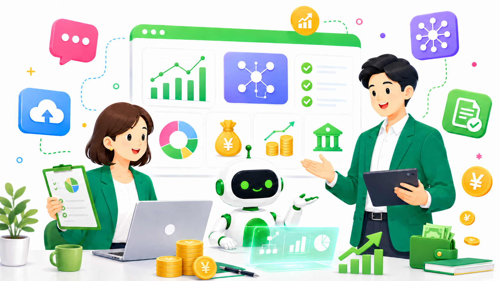 AI・DXと補助金活用を支援するイメージ
